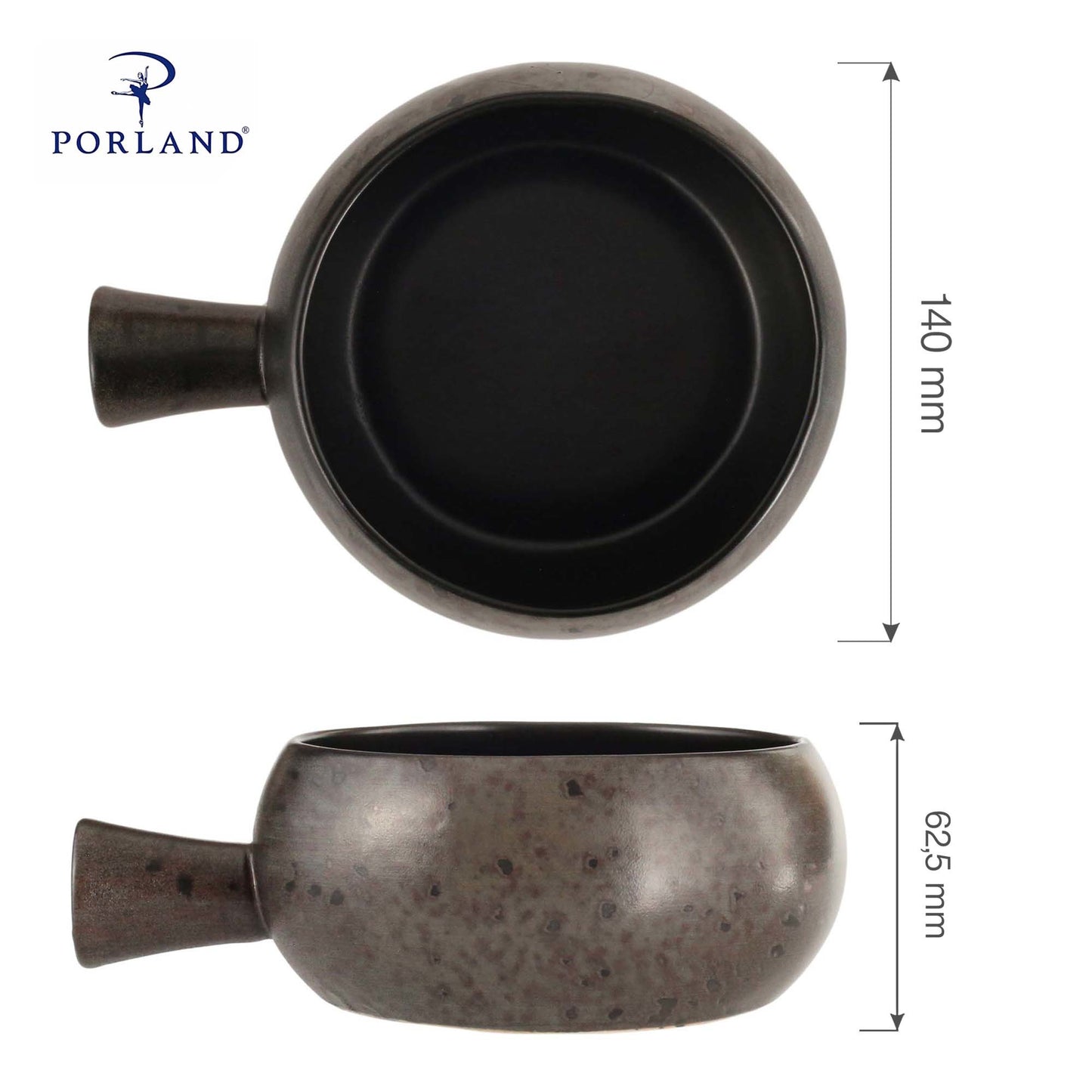 Ironstone Handled Bowl 140mm