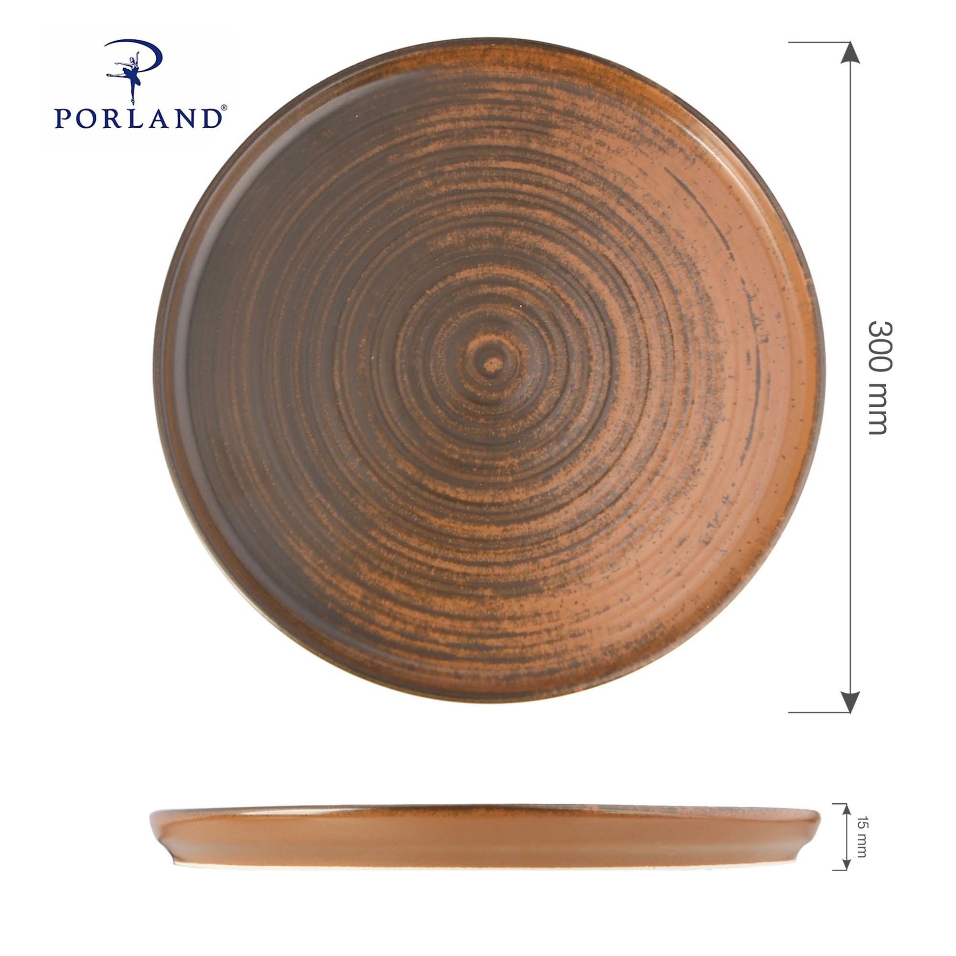 Porland bown Lykke Brown high edge plate