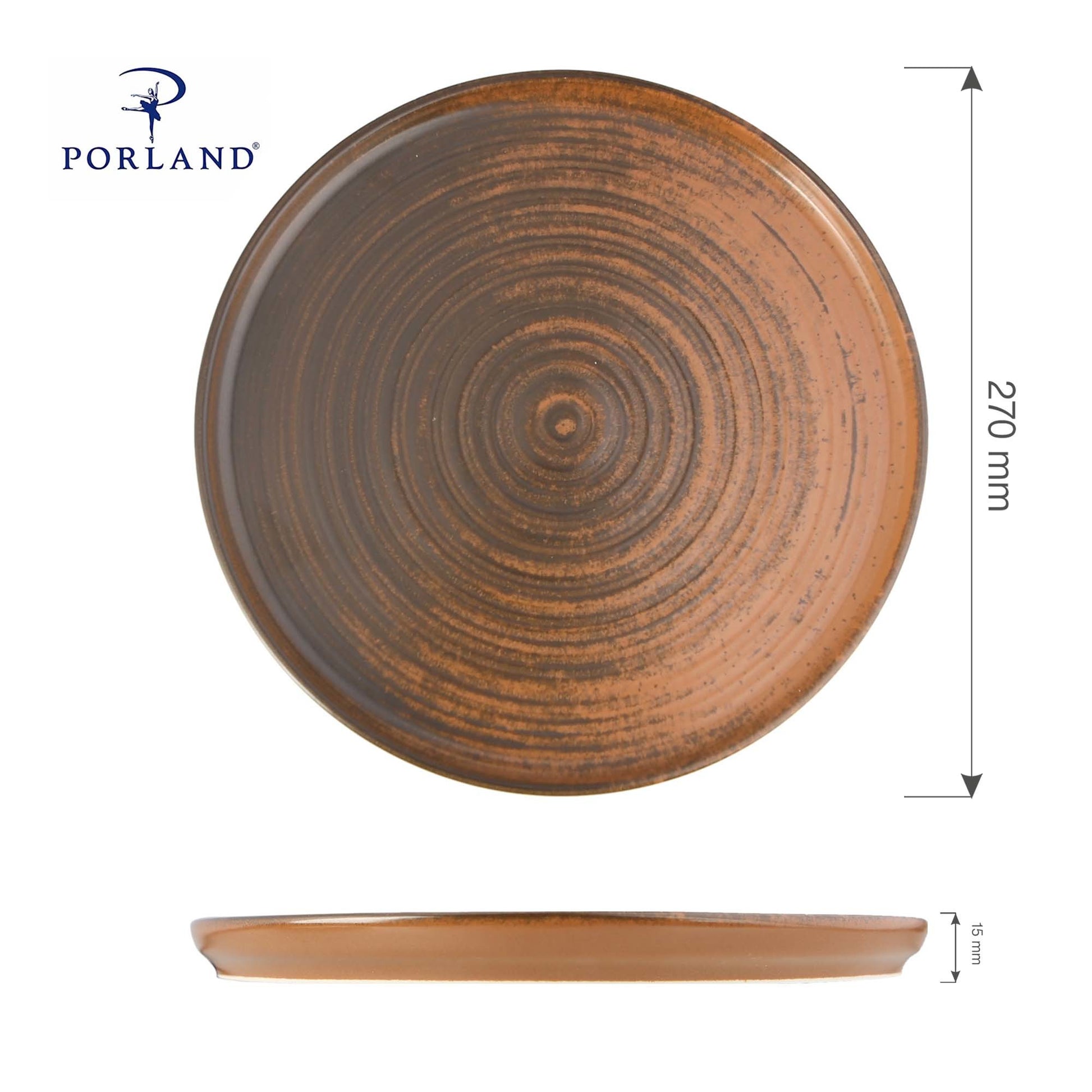 Porland bown Lykke Brown high edge plate