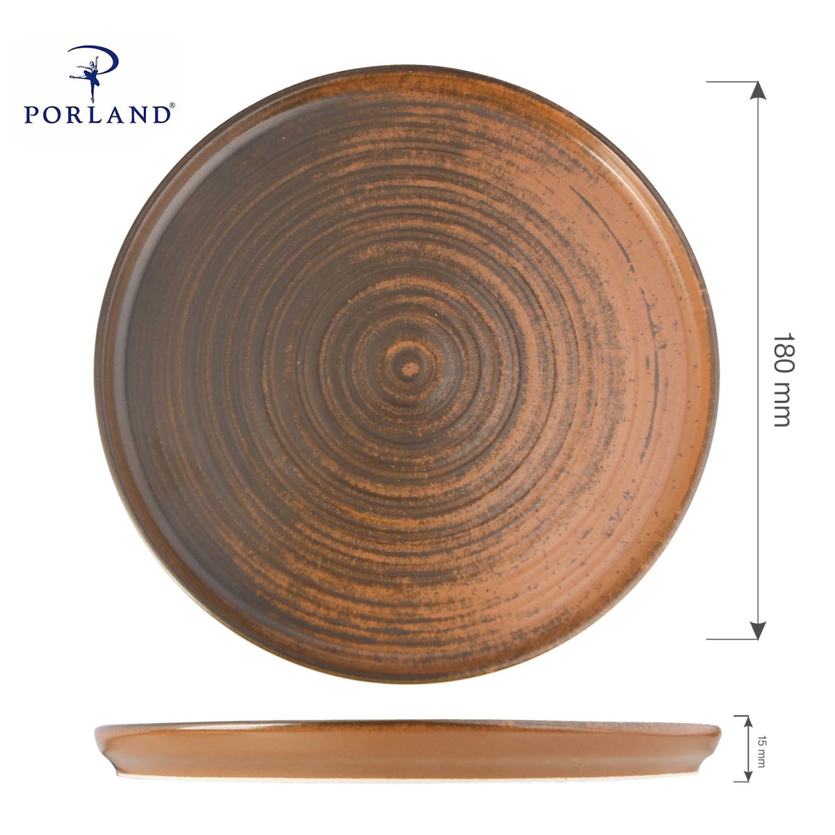 Porland bown Lykke Brown high edge plate