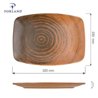 Lykke Brown oval plate, 270mm