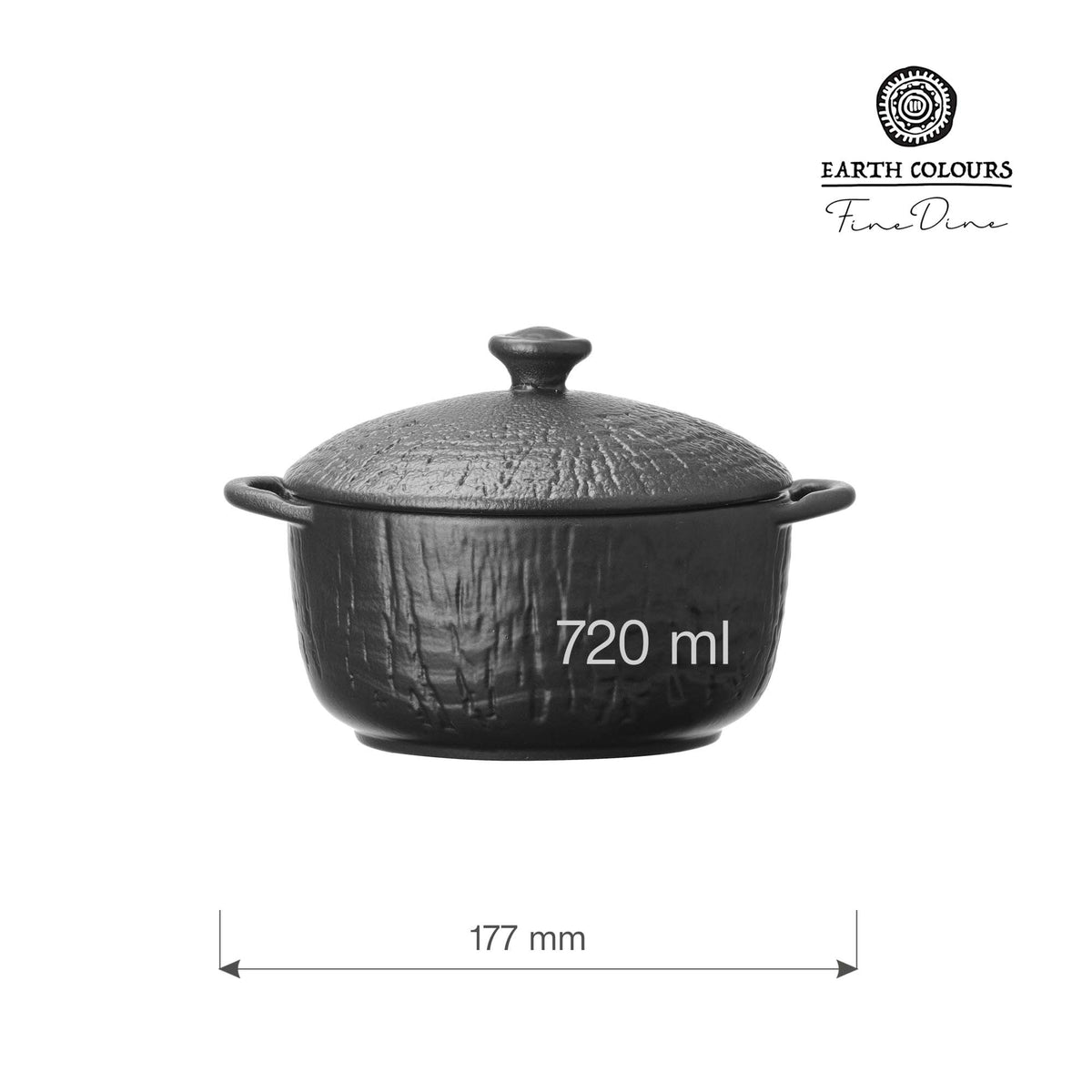 Fine Dine Crust handle tureen with lid, 140mm