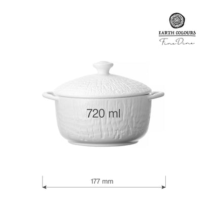 Fine Dine Crust handle tureen with lid, 140mm