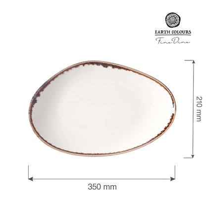 Fine Dine organic shape plate, 350x210mm