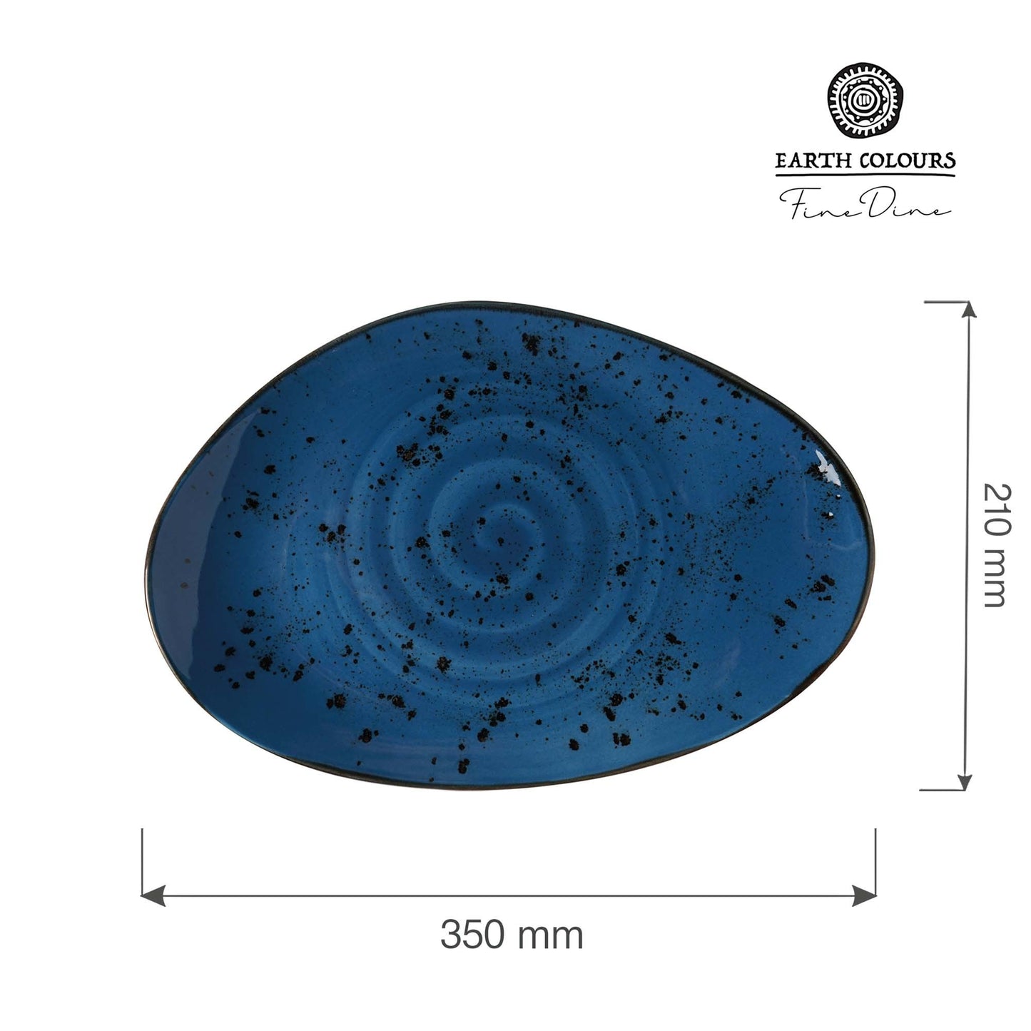 Fine Dine organic shape plate, 350x210mm
