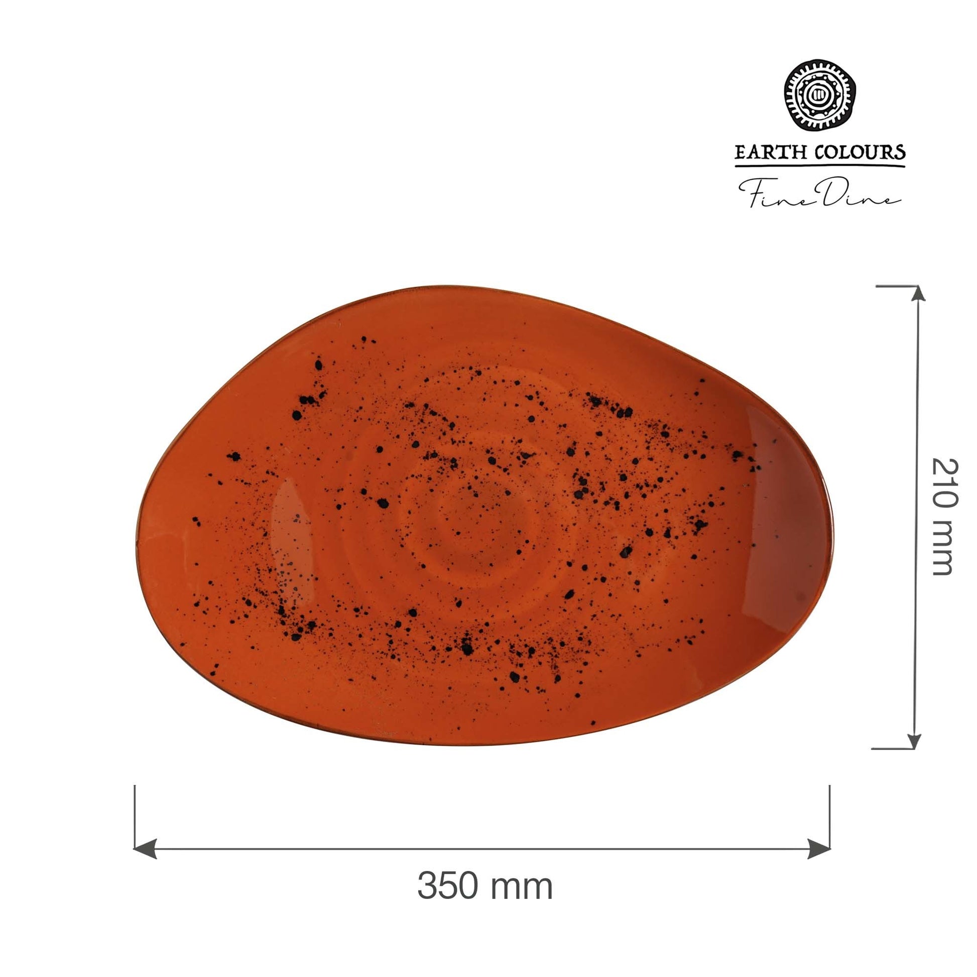 Fine Dine organic shape plate, 350x210mm