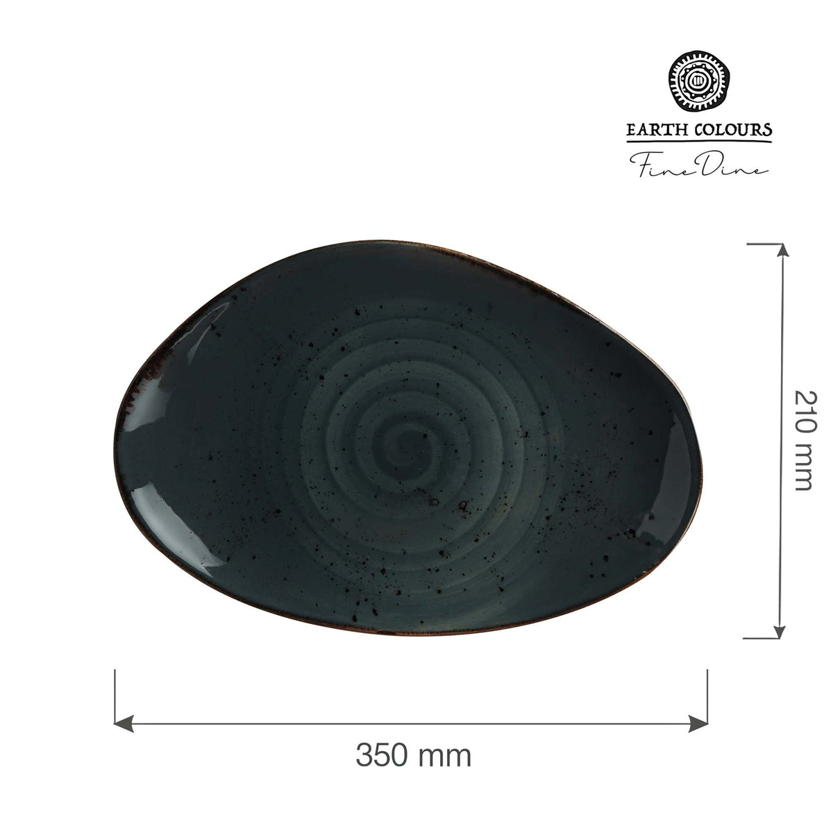 Fine Dine organic shape plate, 350x210mm