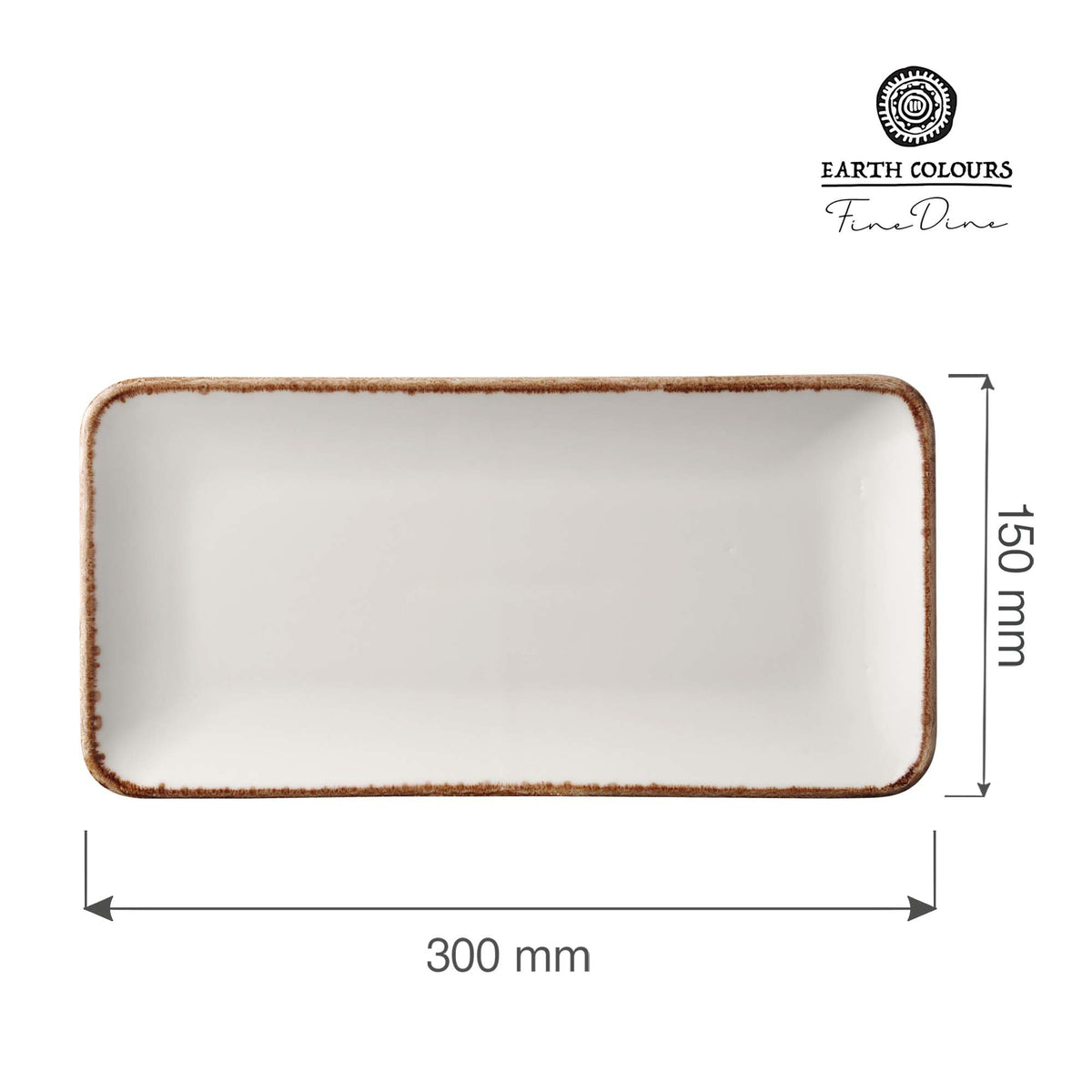 Fine Dine rectangular plate, 300x150mm