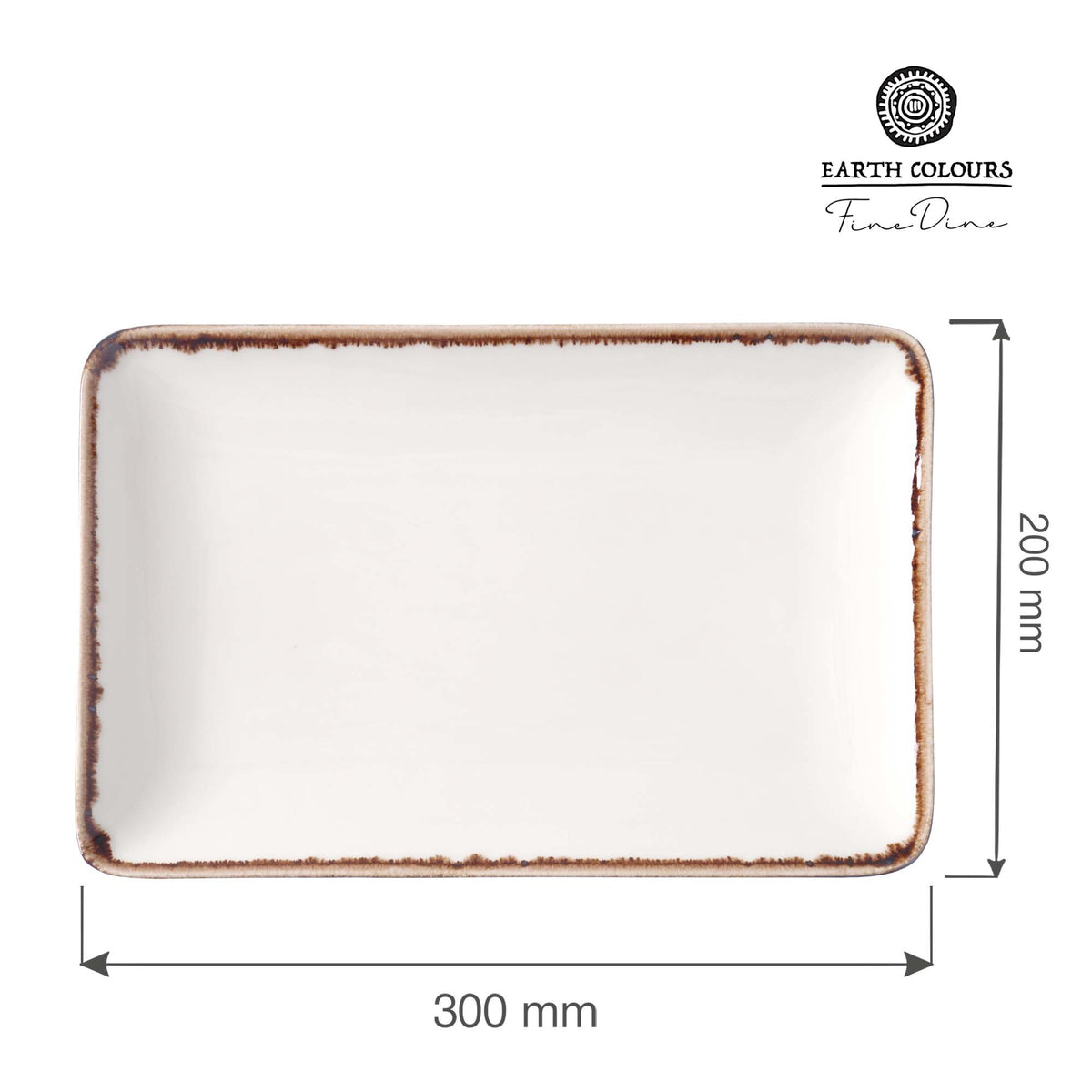 Fine Dine rectangular plate, 300x200mm