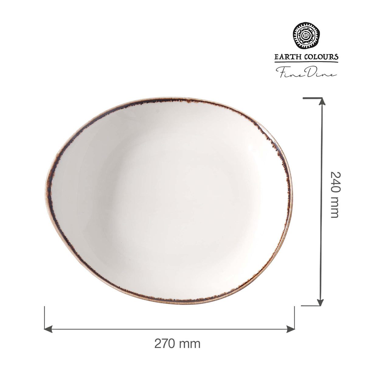 Fine Dine presentation plate, 240x270mm