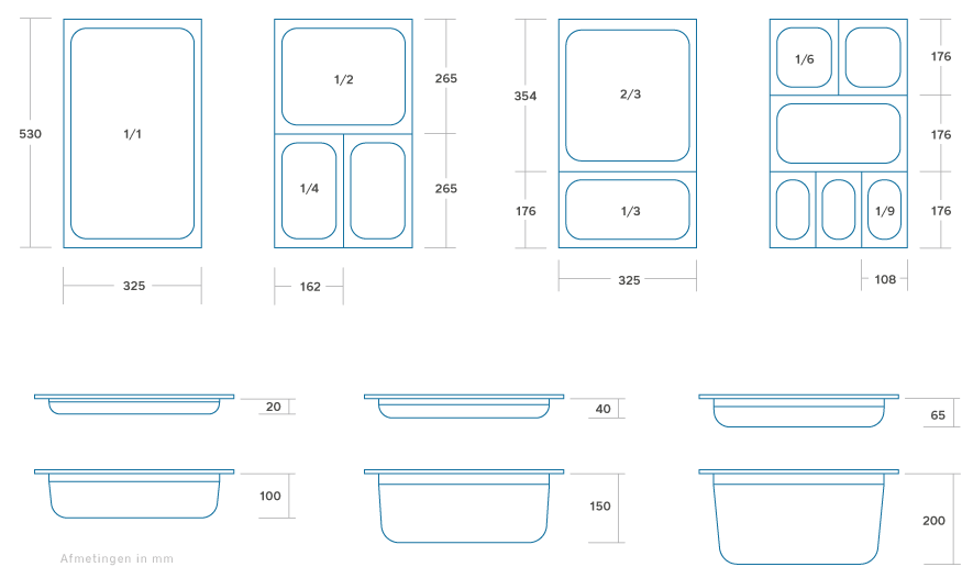 Maxima Gastronorm Container GN 1/2, Polycarbonate, 9.7 cm Deep, additional view