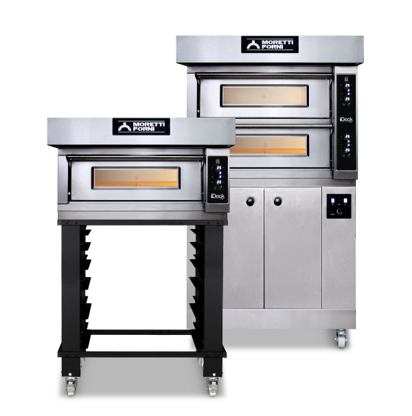 Moretti Forni iDeck electric pizza deck oven on stand, single-chamber electronic control version