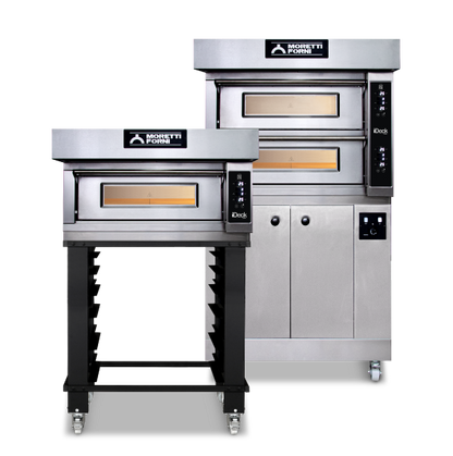 Moretti Forni iDeck electric pizza deck oven on stand, single-chamber electronic control version