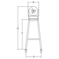 Sirman IS Idr horizontal filler dimension drawing