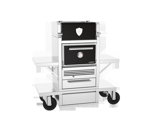 Josper CASA Carro Charcoal Oven, With table and warming cabinet — product render