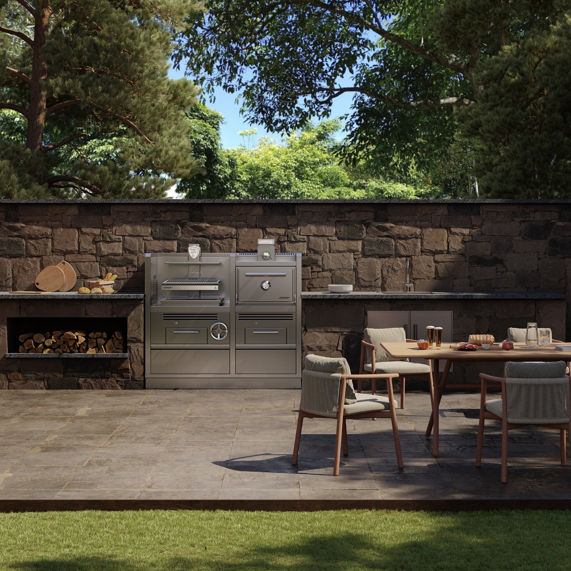 Josper CASA Cocina Charcoal Oven, Oven plus Basque grill — in a domestic kitchen