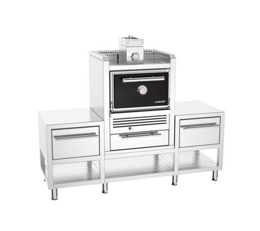 Josper CASA Mesa Charcoal Oven, With built-in cabinet — product render