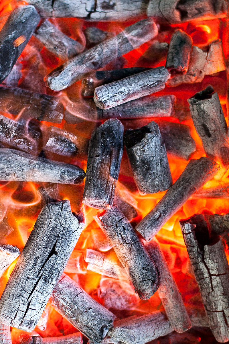 Josper Charcoal CEs, Marabú, 2.5 kg bag — burning embers