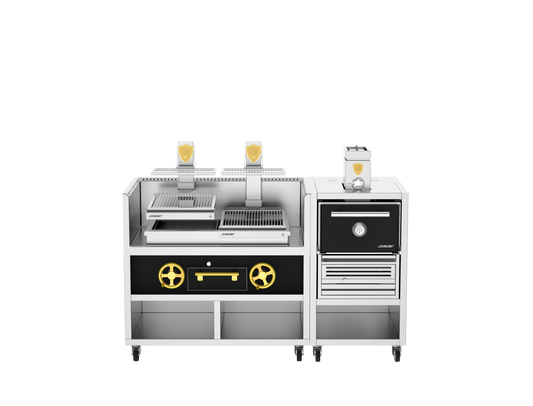 Josper Charcoal Oven and Grill Combo CVJ-PRO-50-2-1 S, 200 diners, alternate front view