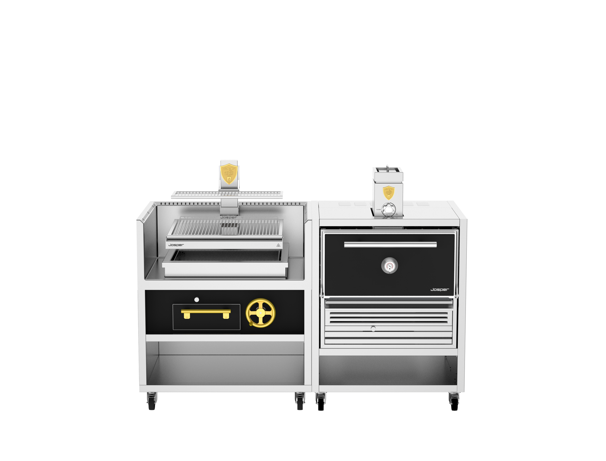 Josper Charcoal Oven and Grill Combo CVJ-PRO-76-1-1 M, 200 diners, alternate front view