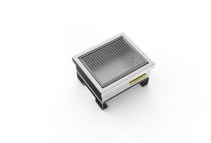 Josper HGJ-PRO S hibachi grill seen from above, showing the grill mesh
