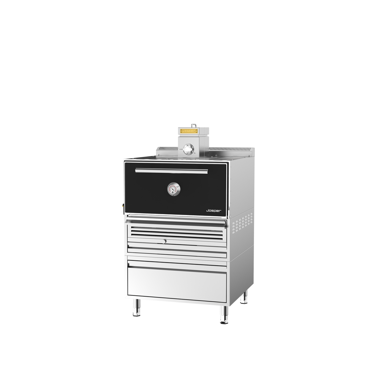 Josper HJX-PRO-TD L175 charcoal oven on a table base with drawer