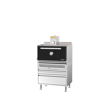 Josper HJX-PRO-TD M120 charcoal oven on a table base with drawer