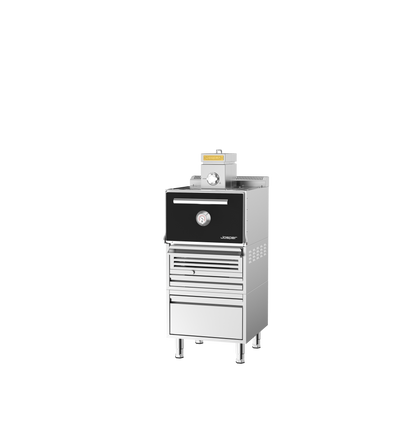 Josper HJX-PRO-TD S80 charcoal oven on a table base with drawer