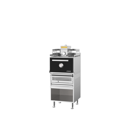 Josper HJX-PRO-WT S80 charcoal oven with warming unit and table