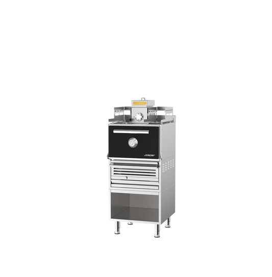 Josper HJX-PRO-WT S80 charcoal oven with warming unit and table