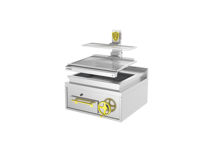 Josper PVJ-1-1-CT 76 countertop open charcoal grill, 80 diners