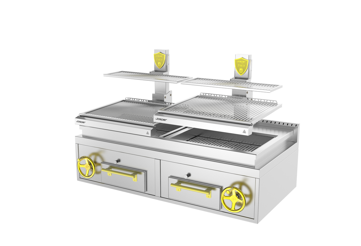 Josper PVJ-1-1-CT 76 countertop open charcoal grill, 80 diners, alternate view