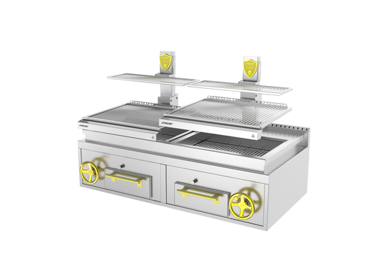 Josper PVJ-1-1-CT 76 countertop open charcoal grill, 80 diners, alternate view