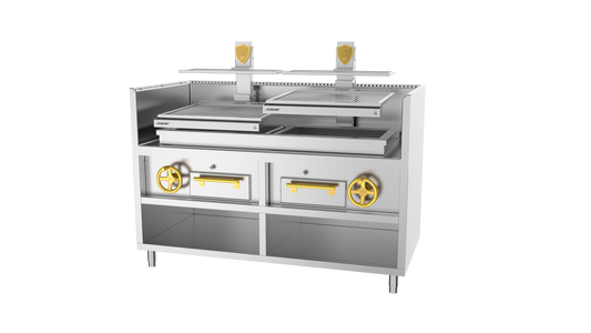 Josper PVJ-1-1-MB 76 monoblock open charcoal grill, 80 diners, alternate view