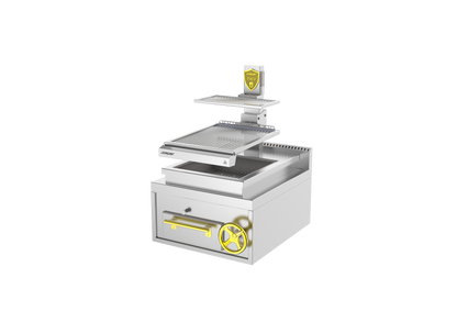 Josper PVJ-2-1-CT 50 countertop open charcoal grill, 120 diners