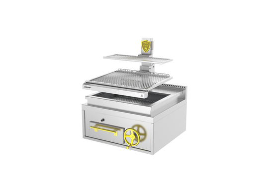 Josper PVJ-2-1-CT 76 countertop open charcoal grill, 160 diners