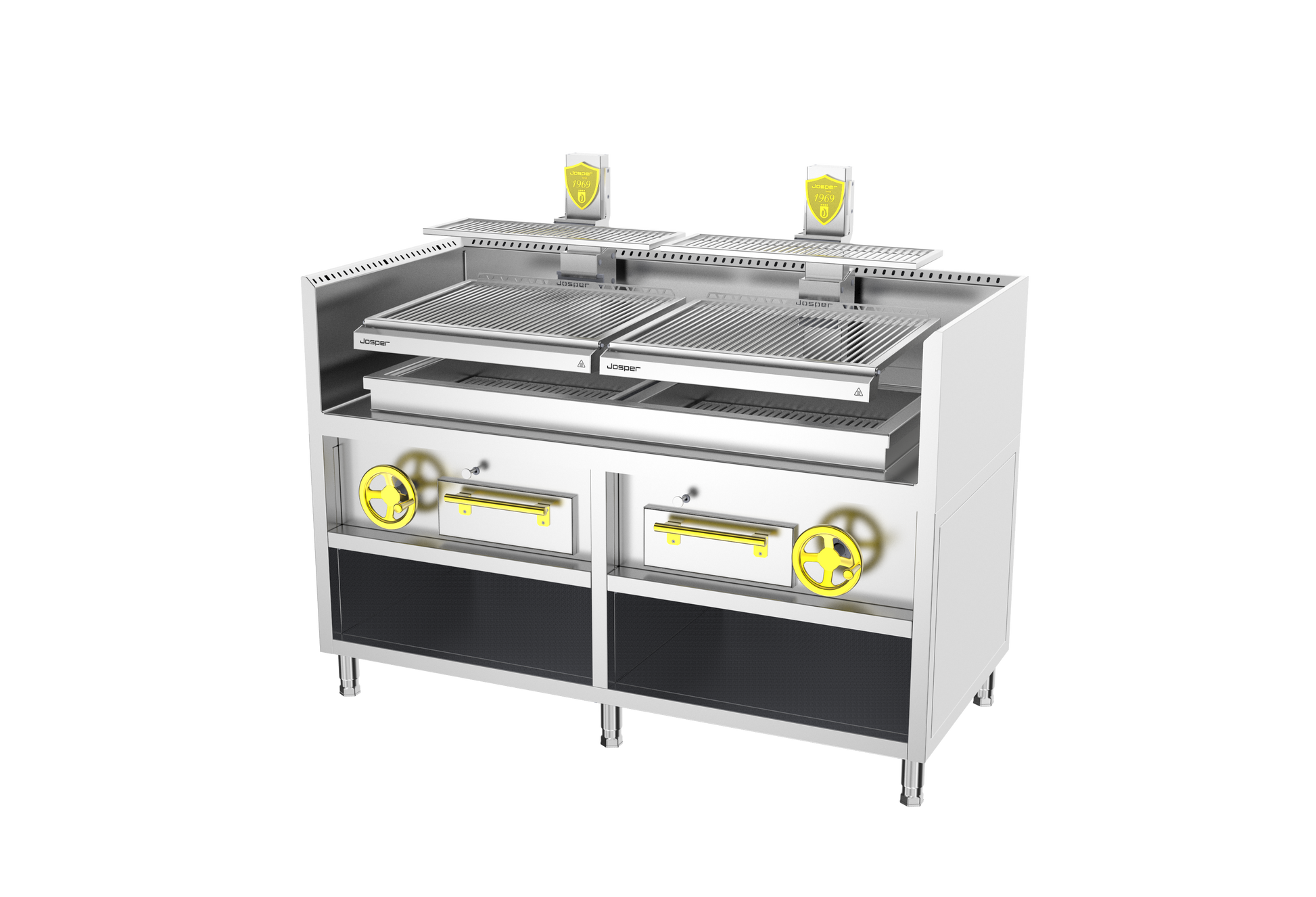 Josper PVJ-3-3-MB 76 monoblock open charcoal grill, 240 diners, alternate view