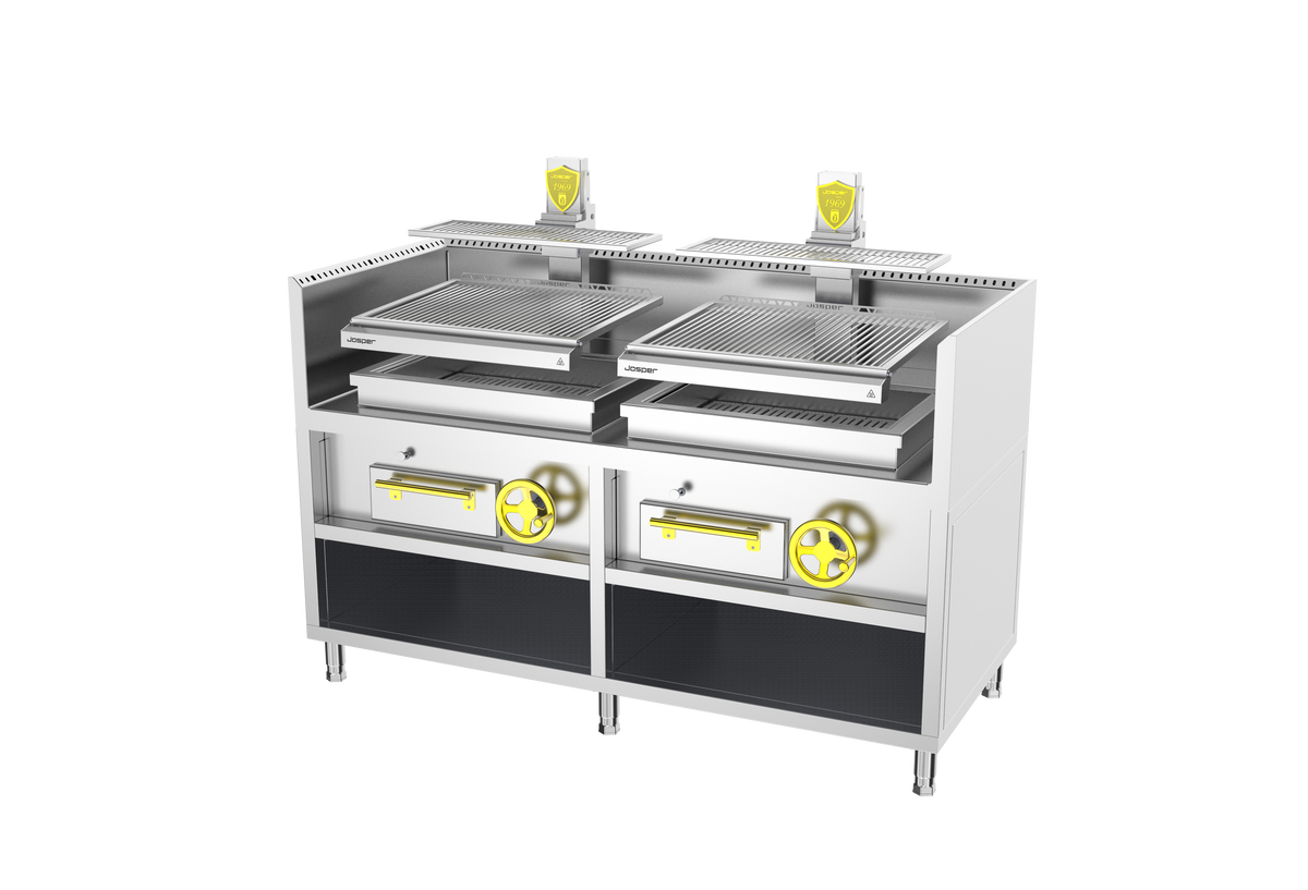 Josper PVJ-3-3-MB 76 monoblock open charcoal grill, 240 diners, alternate view