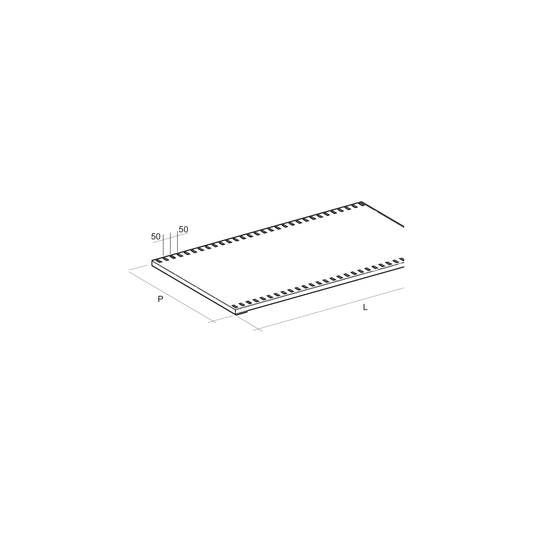 LaFortezza Universal galvanised shelf, type NT with slots