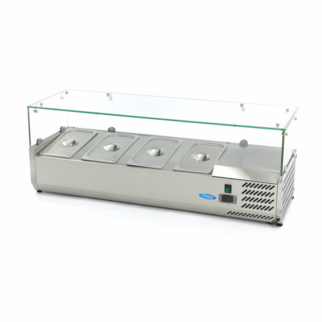 Maxima Countertop Prep Fridge, 1200 mm, 4 x 1/3 GN, product photo