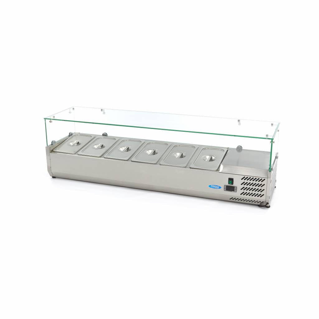 Maxima Countertop Prep Fridge, 1500 mm, 6 x 1/3 GN, product photo