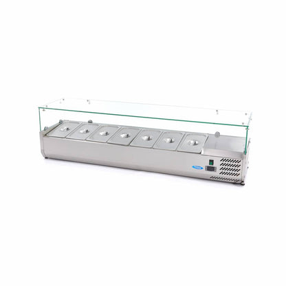 Maxima Countertop Prep Fridge, 1600 mm, 7 x 1/3 GN, product photo