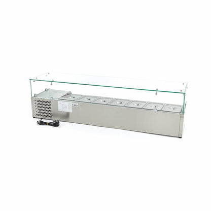 Maxima Countertop Prep Fridge, 1600 mm, 7 x 1/3 GN, additional view