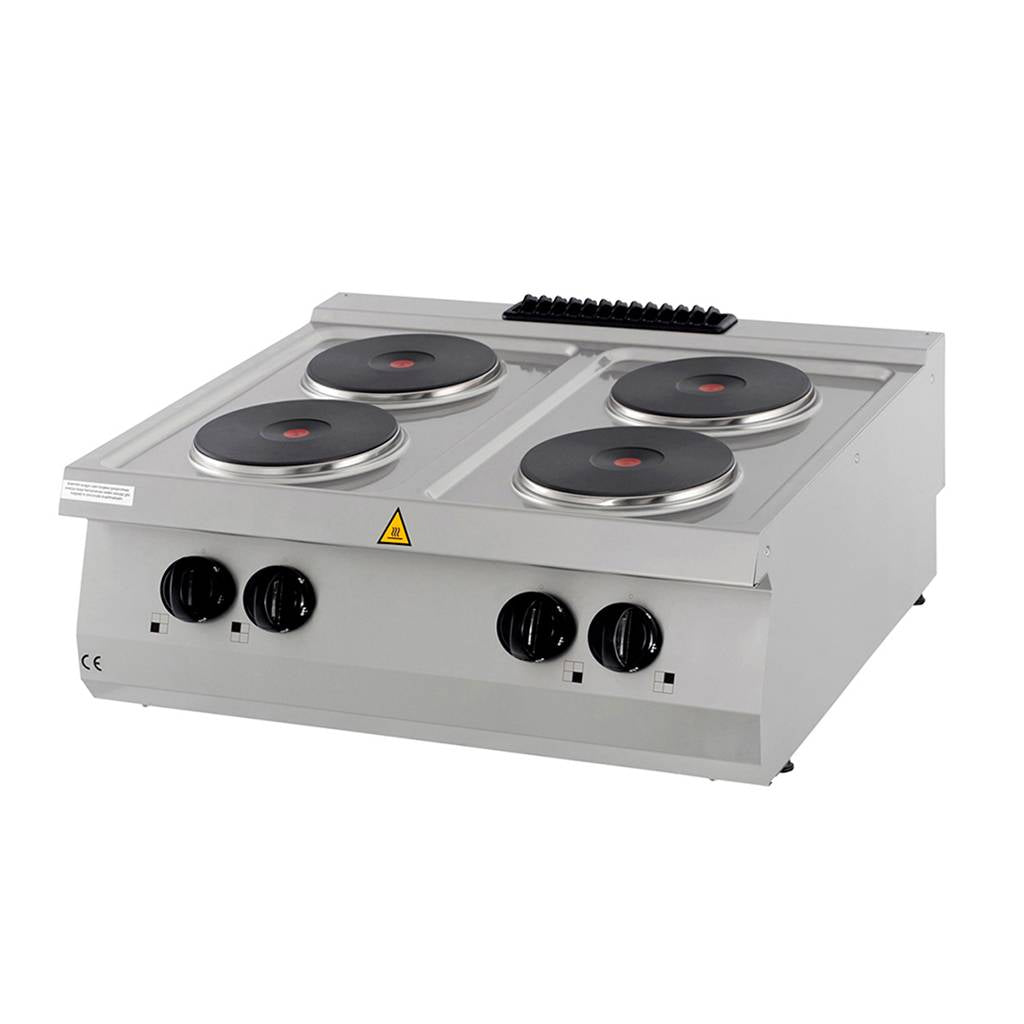 Maxima Heavy Duty Electric Cooker, 4 Burners, 70 cm Deep, 10.4 kW, product photo