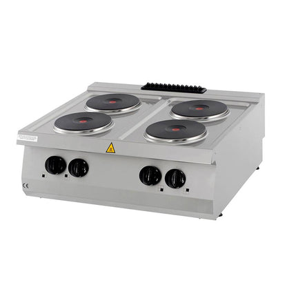 Maxima Heavy Duty Electric Cooker, 4 Burners, 70 cm Deep, 10.4 kW, product photo