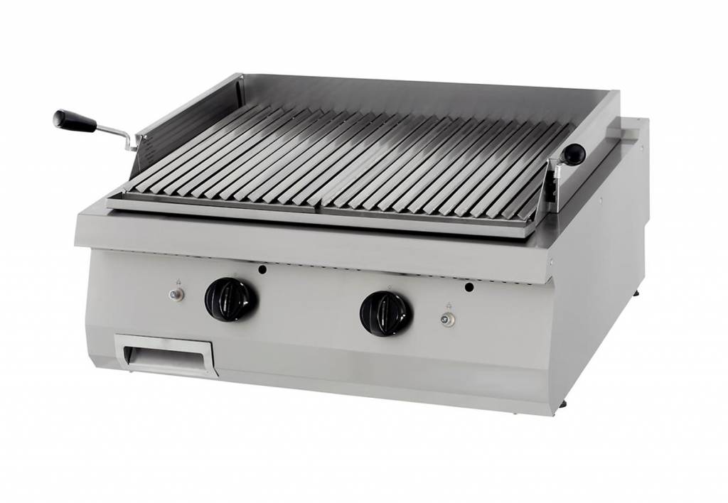 Maxima Heavy Duty Lava Stone Grill, Double, 14 kW, 70 cm Deep, product photo