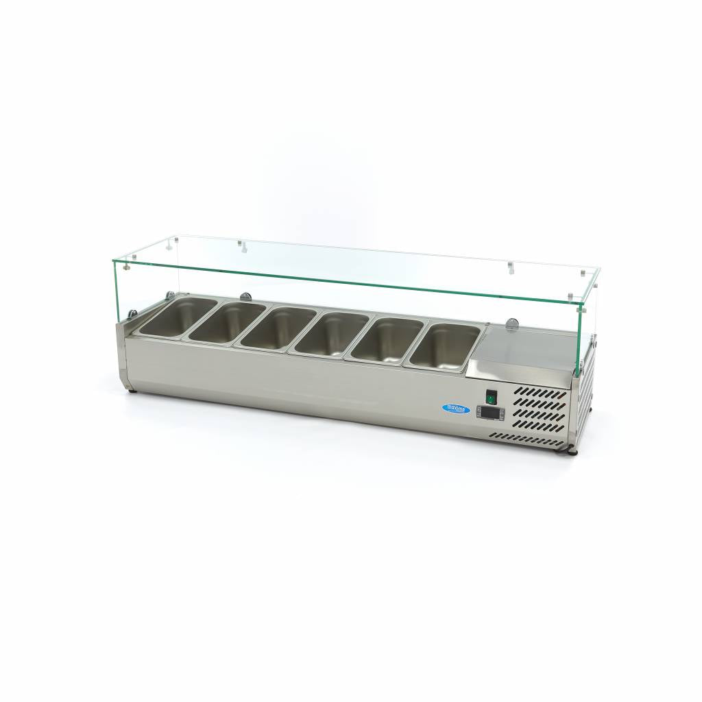 Maxima Countertop Prep Fridge, 1400 mm, 6 x 1/3 GN, additional view