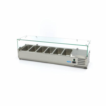 Maxima Countertop Prep Fridge, 1400 mm, 6 x 1/3 GN, additional view