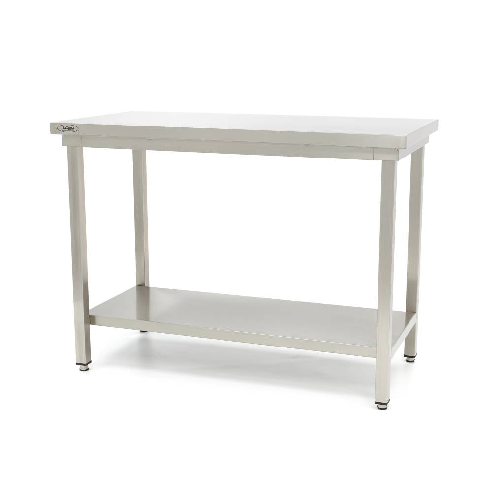 Maxima Stainless Steel Work Table, 1200 x 600 mm, Under Shelf, product photo