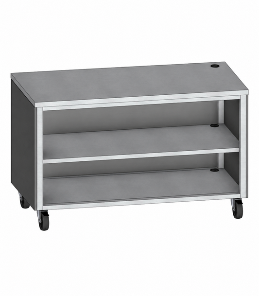 Neutral buffémodul, 1000×700×650 mm, 2 hyllor